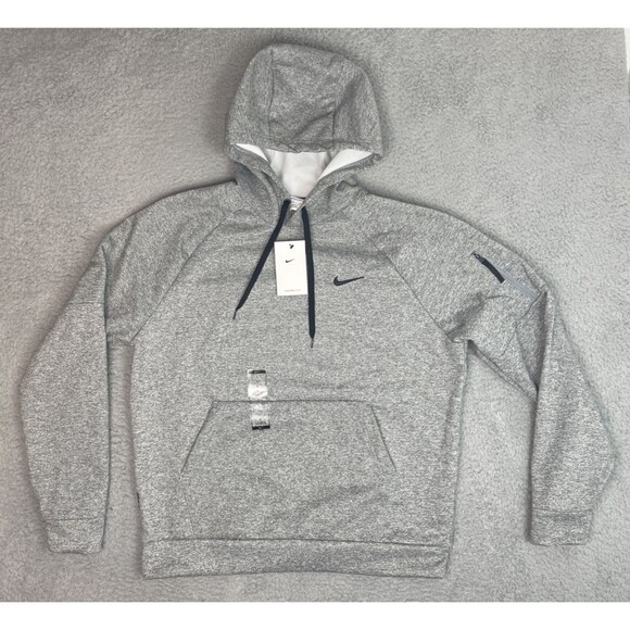 Nike Therma Fit Pullover Hoodie Mens Large Gray DQ4834-063 NWT - Picture 1 of 9